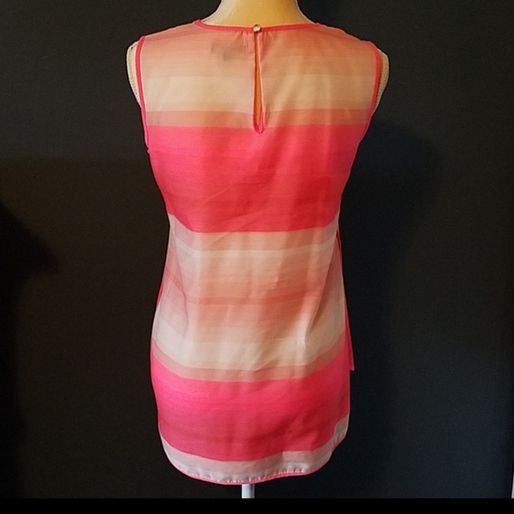 Vince Camuto Pink Striped Sleeveless Top - Picture 4 of 6